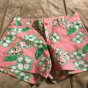 Lilly Pulitzer Callahan shorts Sz 00 waffle print